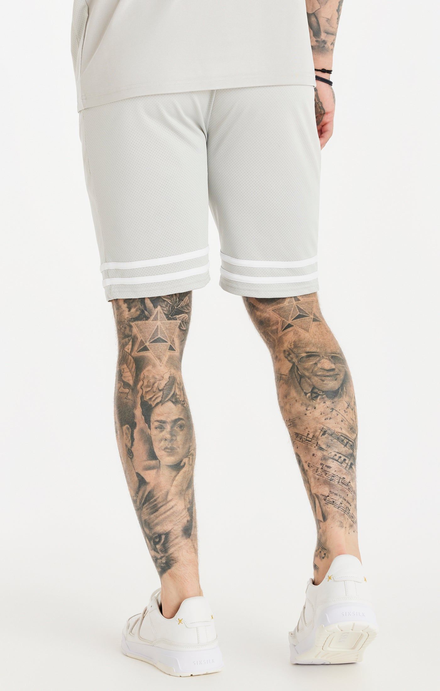 Grey Relaxed Mesh Bound Short sold by Siksilk product image thumbnail 3