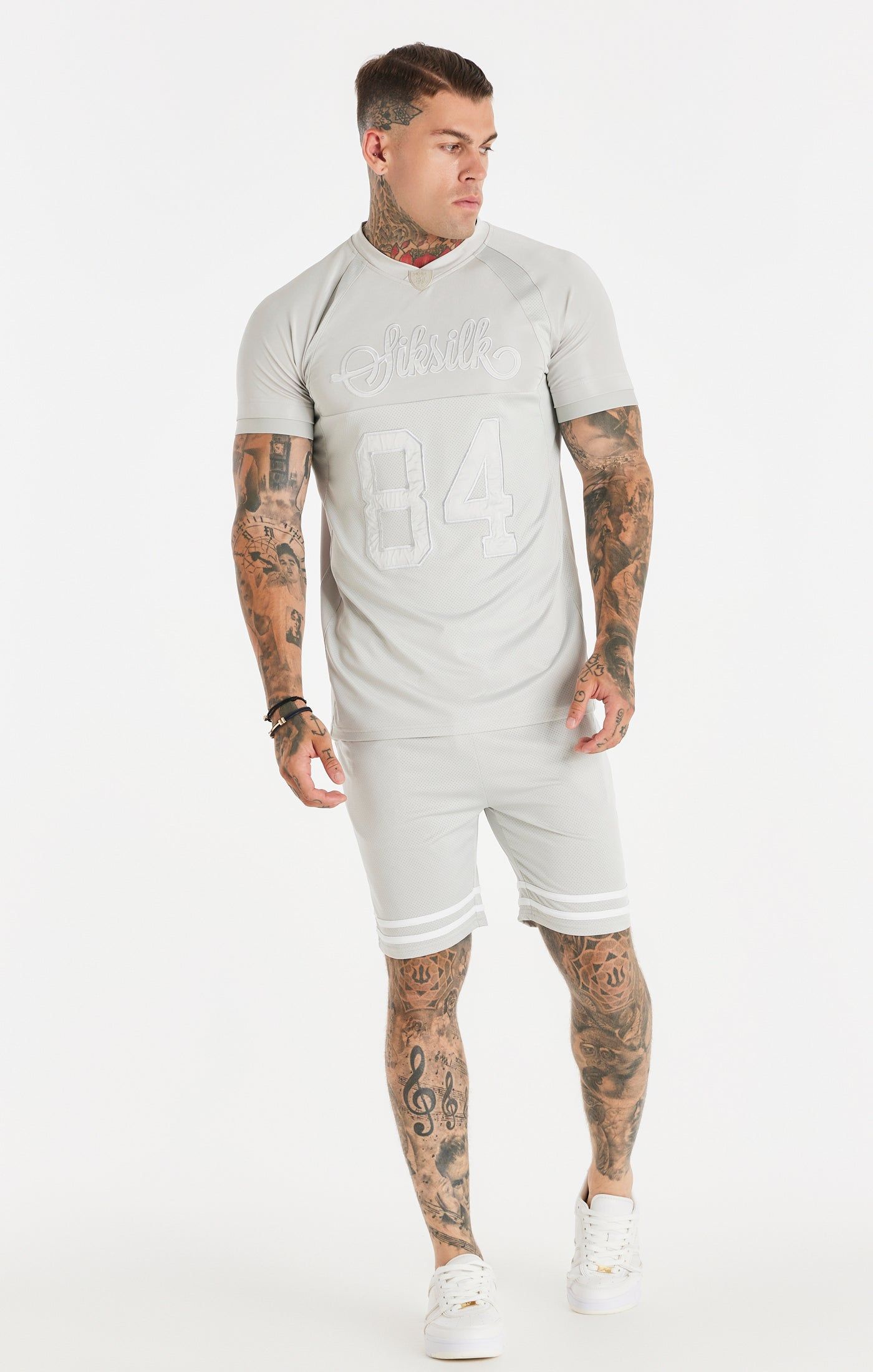 Grey Relaxed Mesh Bound Short sold by Siksilk product image thumbnail 4