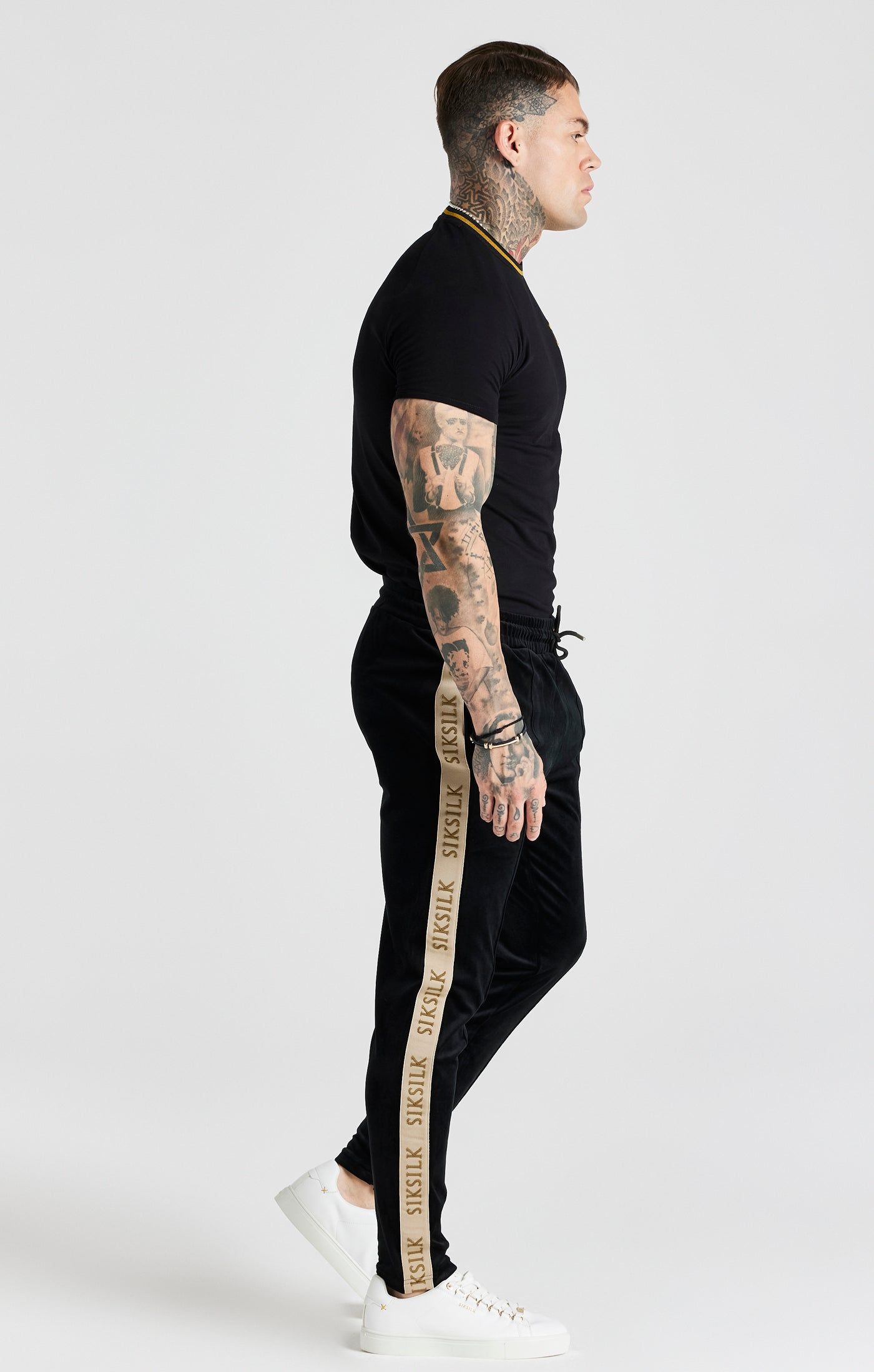 Black Crest Muscle Fit T-Shirt sold by Siksilk product image thumbnail 4