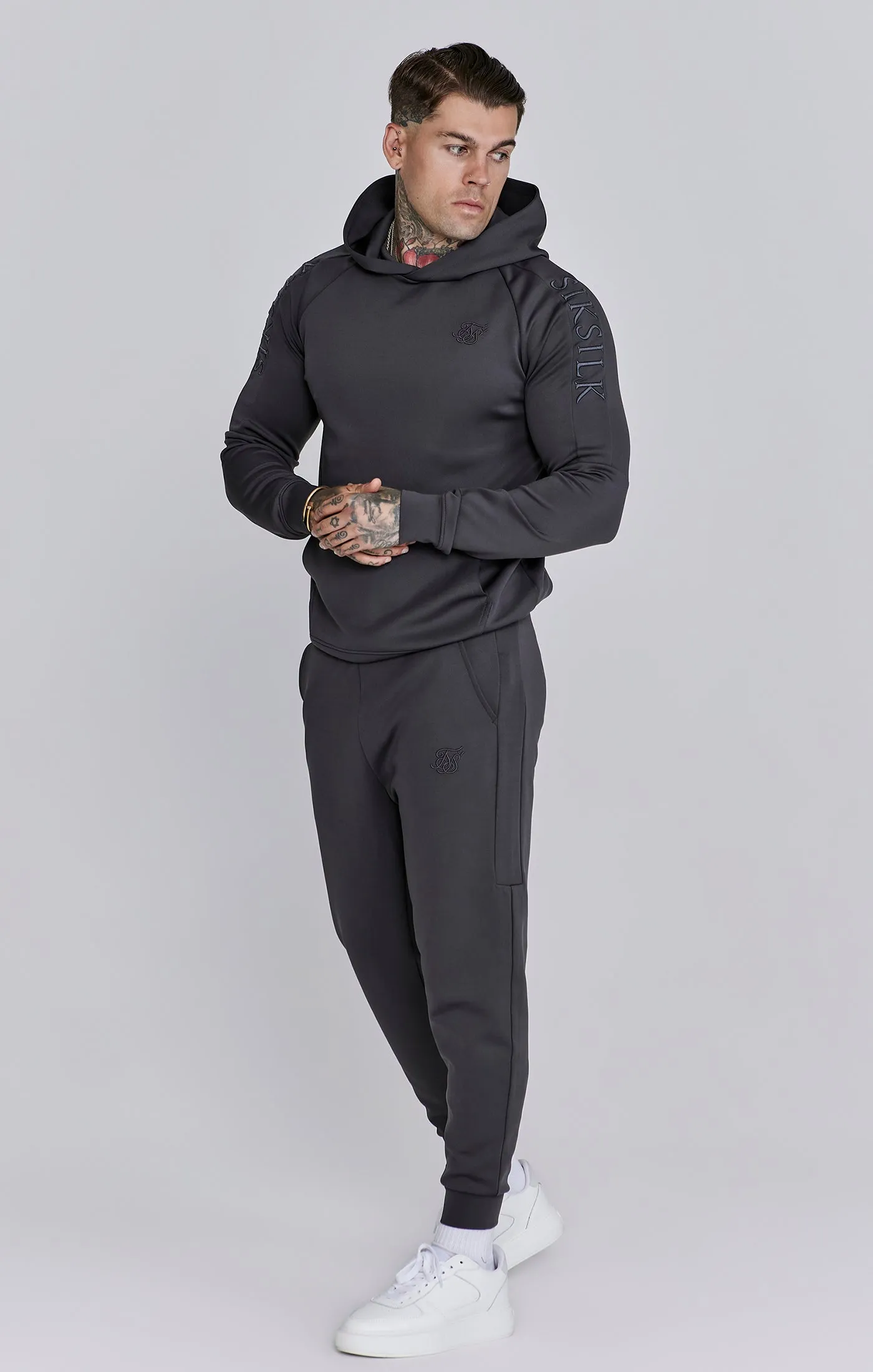 Grey Hoodie and Joggers Set sold by Siksilk product image thumbnail 4