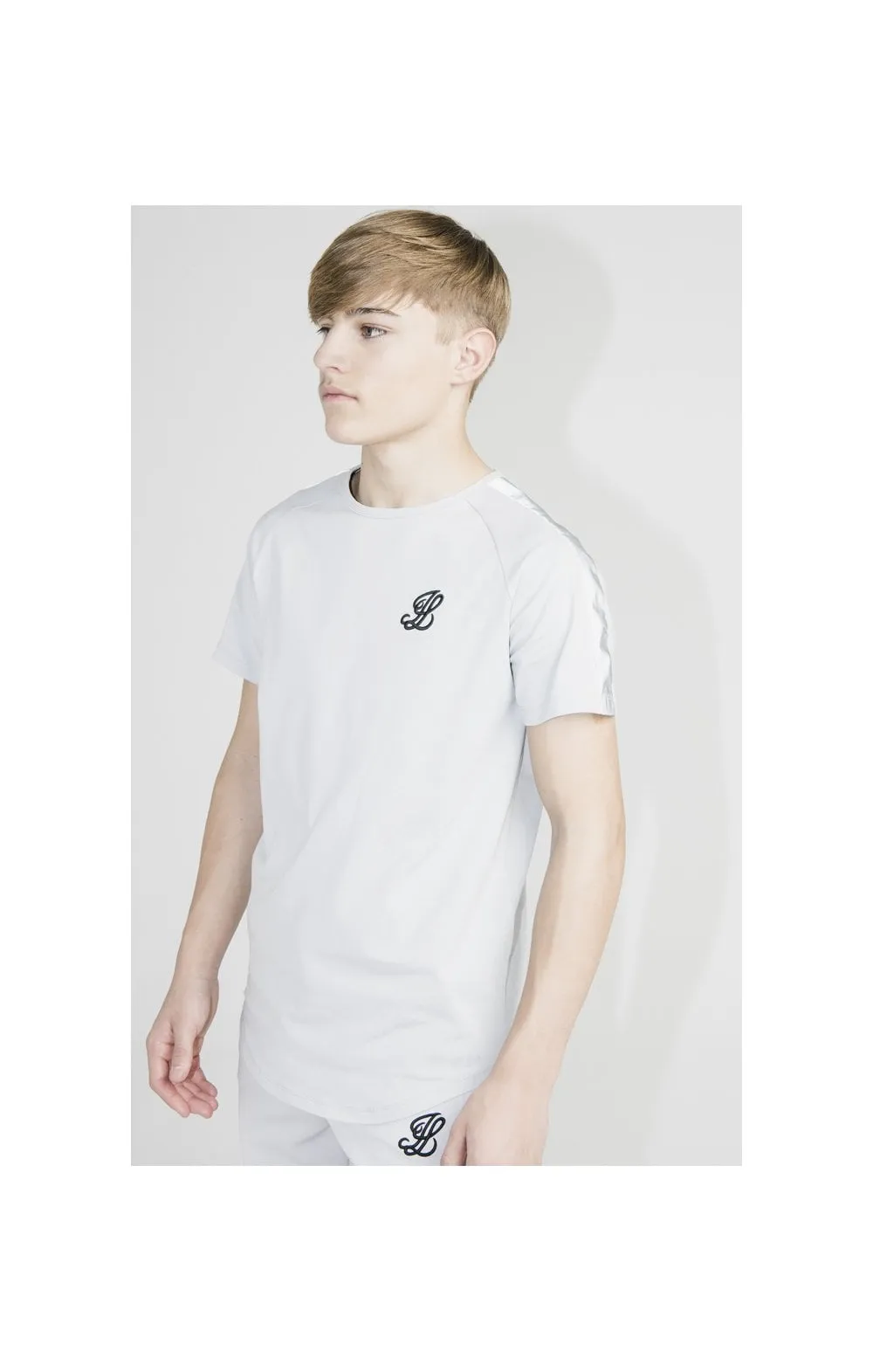 Illusive London S/S Taped Raglan Tee - Grey sold by Siksilk