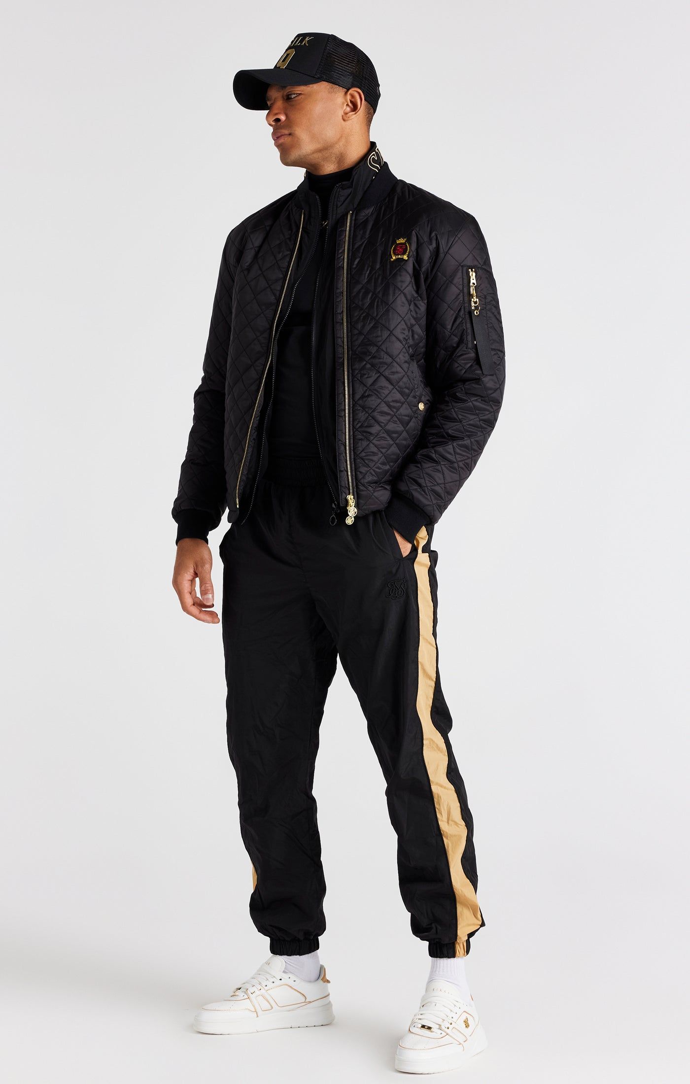 Black Quilted Jacket sold by Siksilk product image thumbnail 7