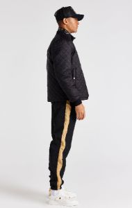 Black Quilted Jacket sold by Siksilk