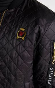 Black Quilted Jacket sold by Siksilk