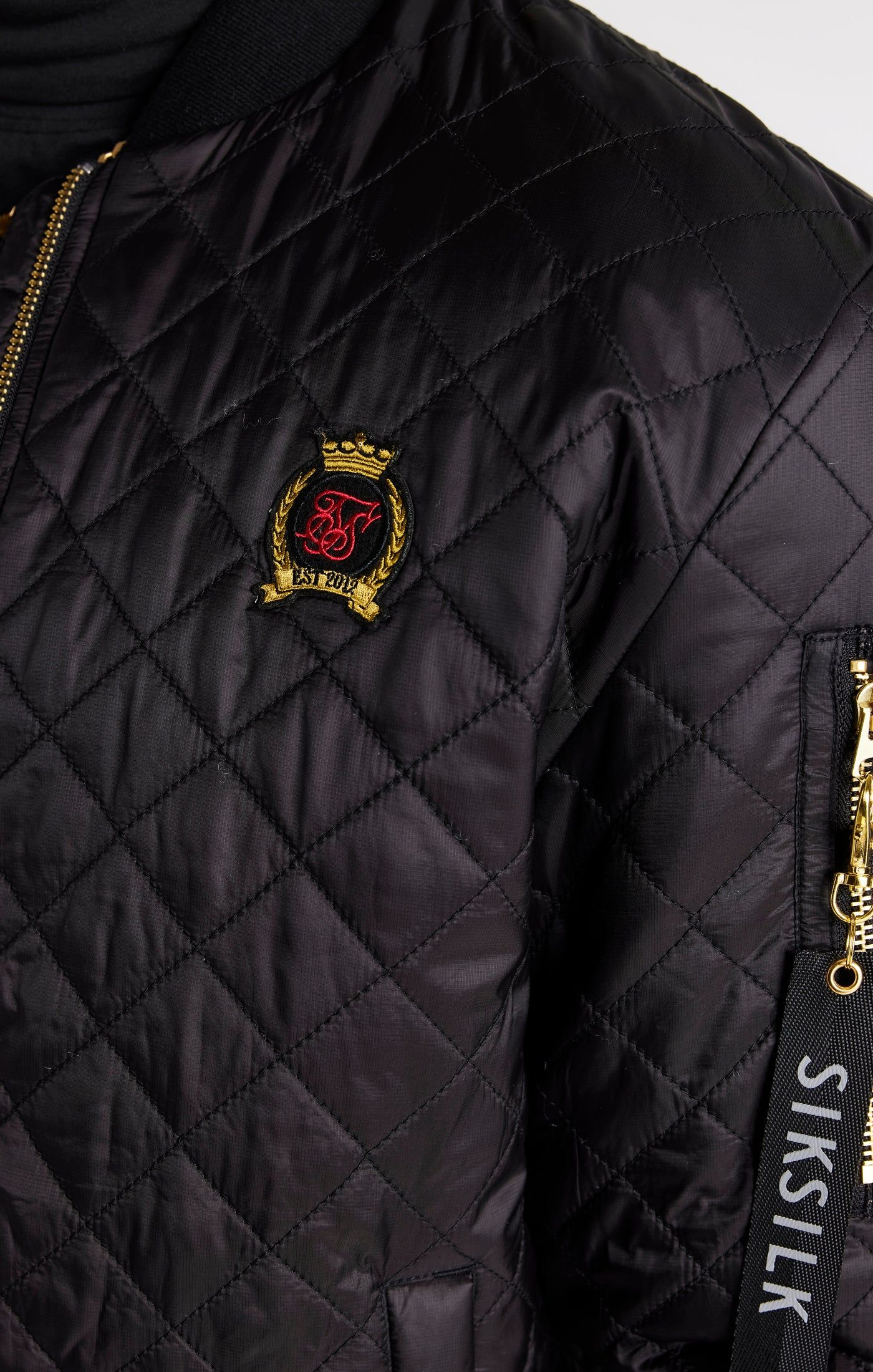 Black Quilted Jacket sold by Siksilk product image thumbnail 5