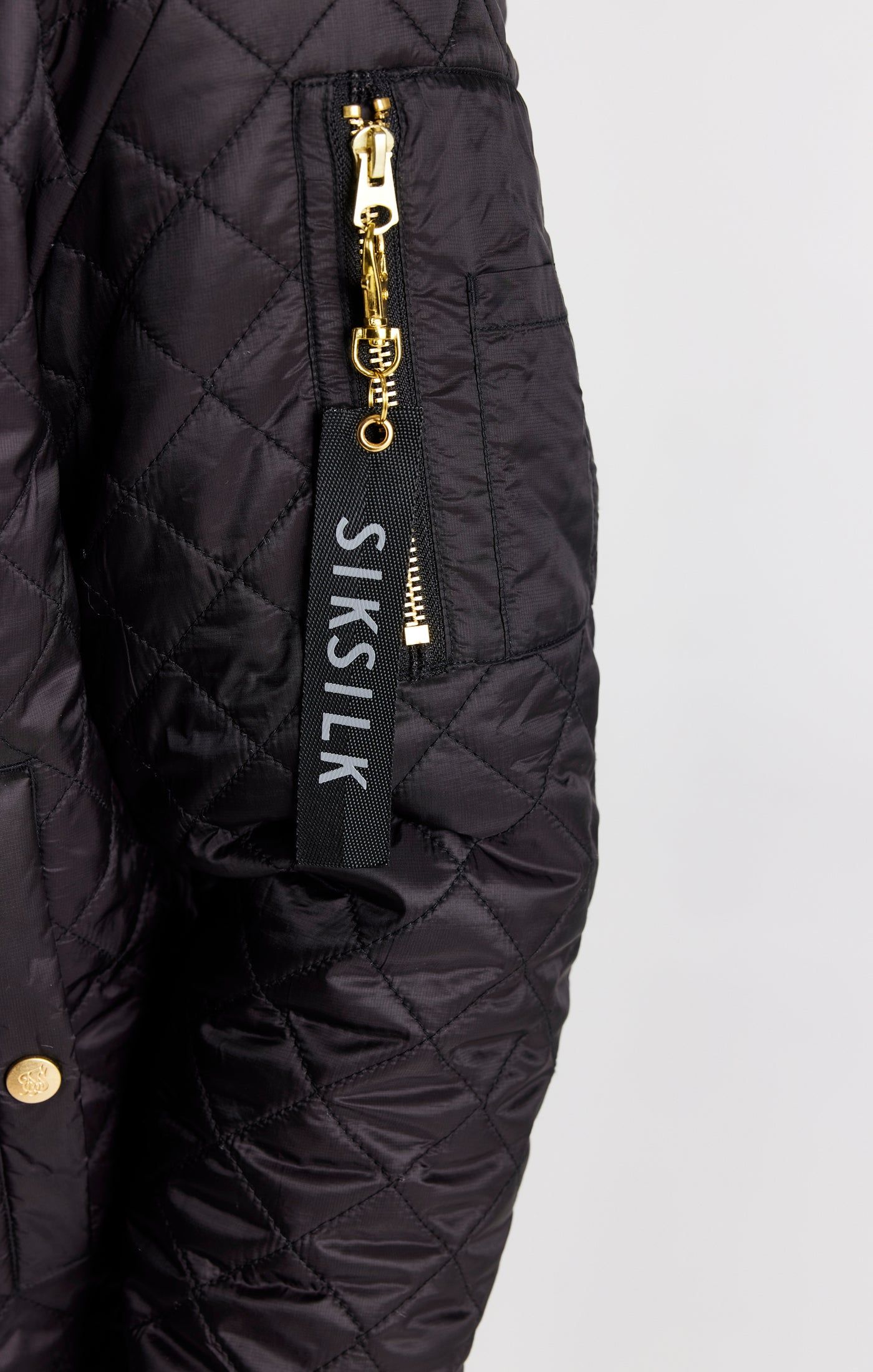 Black Quilted Jacket sold by Siksilk product image thumbnail 12