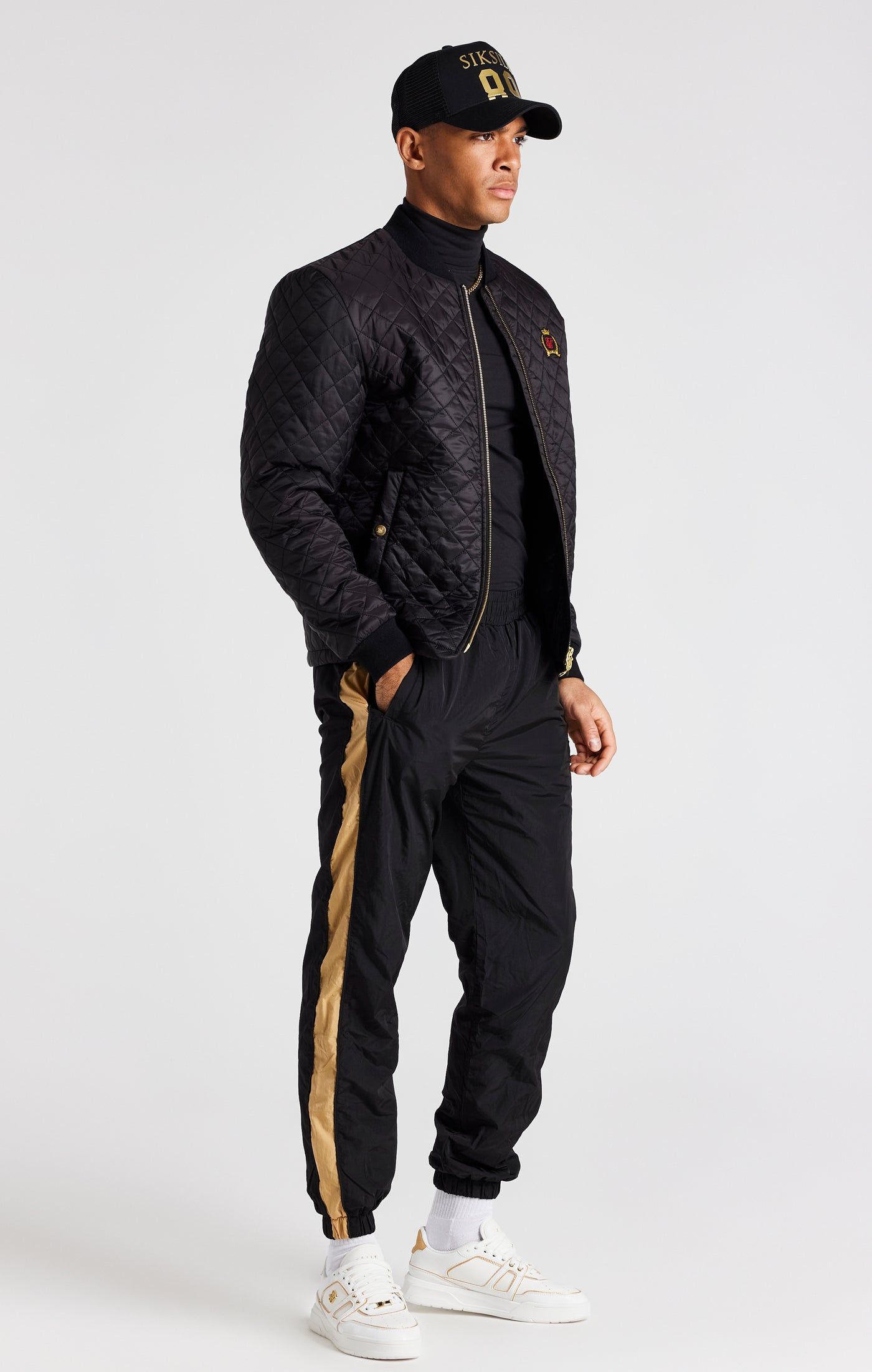 Black Quilted Jacket sold by Siksilk product image thumbnail 9