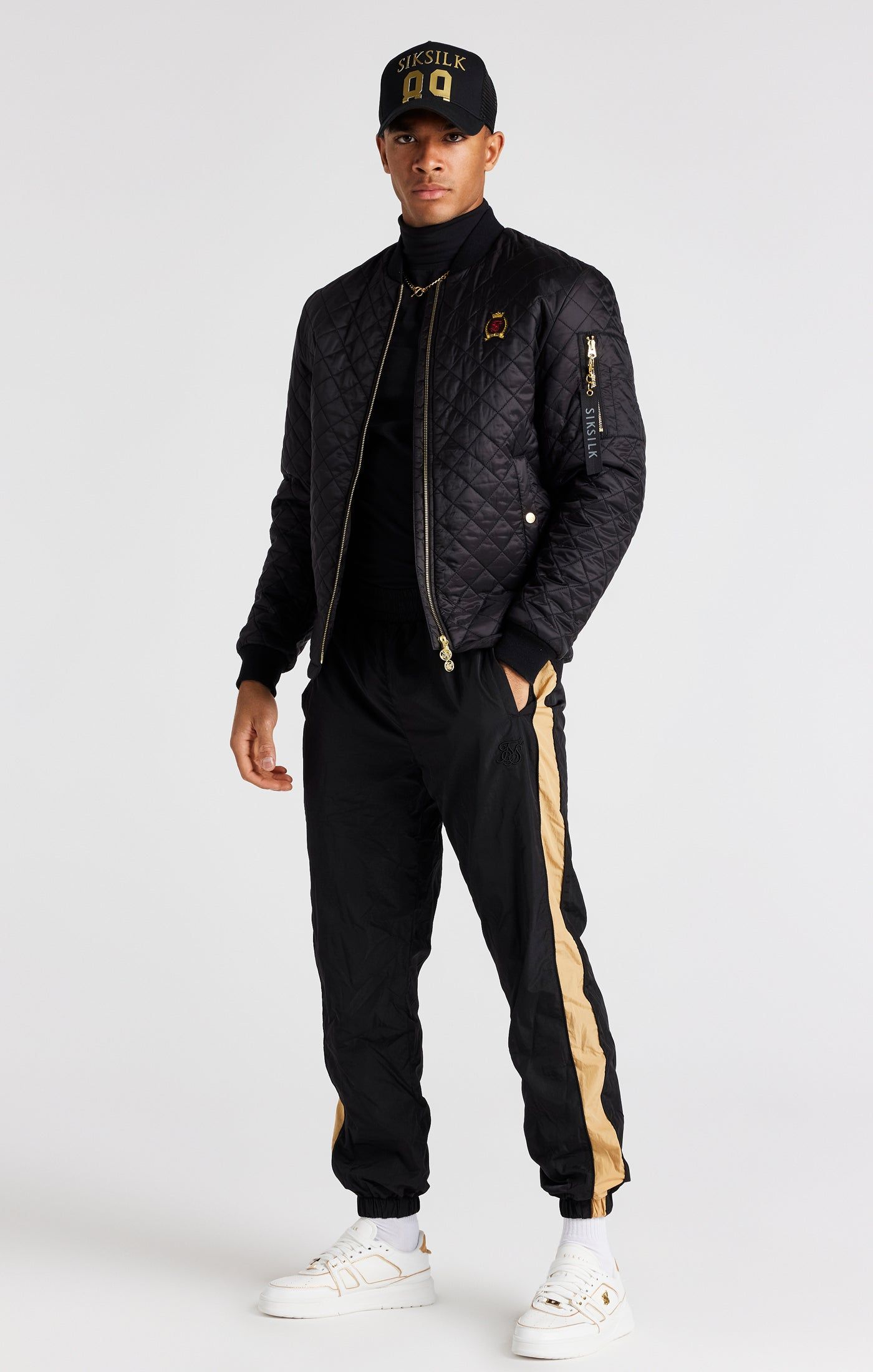 Black Quilted Jacket sold by Siksilk product image thumbnail 6