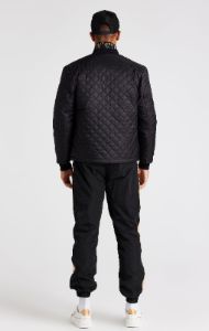 Black Quilted Jacket sold by Siksilk