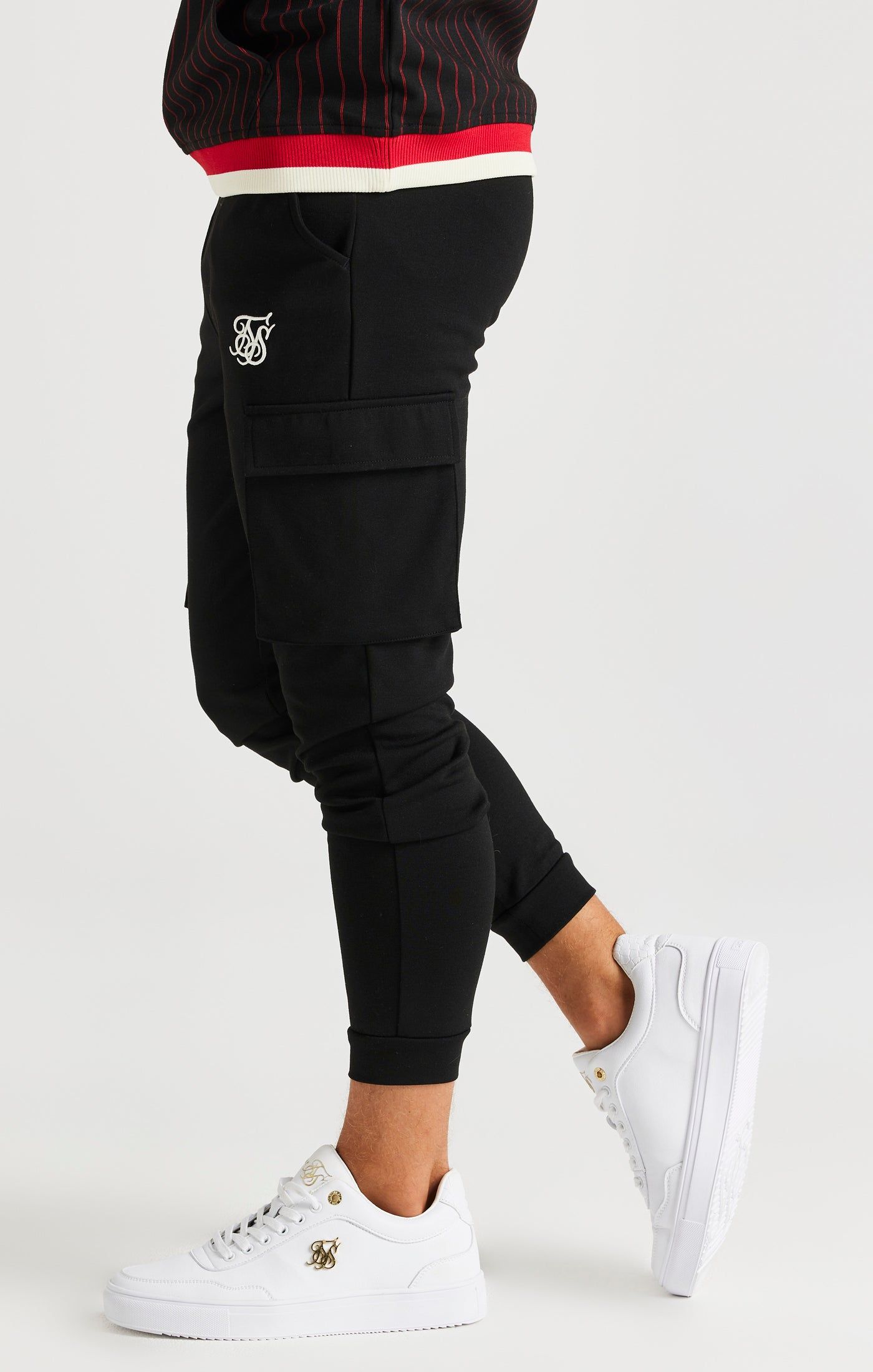 SikSilk Retro Classic Cargo Pants - Black sold by Siksilk product image thumbnail 2