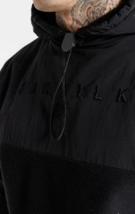 Black Hybrid Overhead Hoodie sold by Siksilk