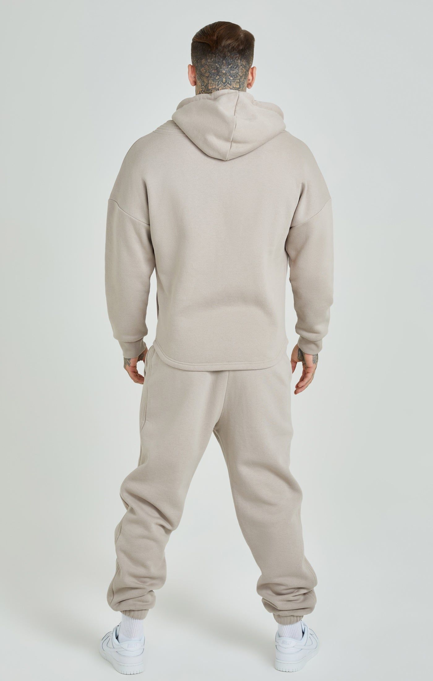 Beige Panelled Relaxed Fit Joggers sold by Siksilk product image thumbnail 5