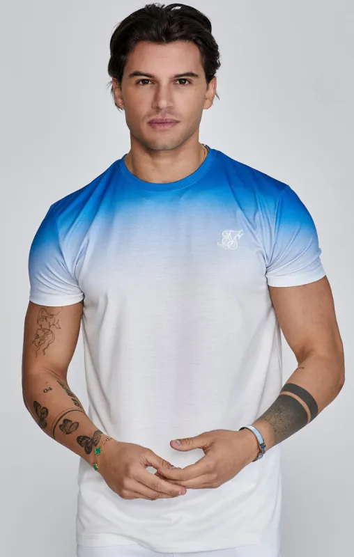 Blue White Fade T-Shirt sold by Siksilk