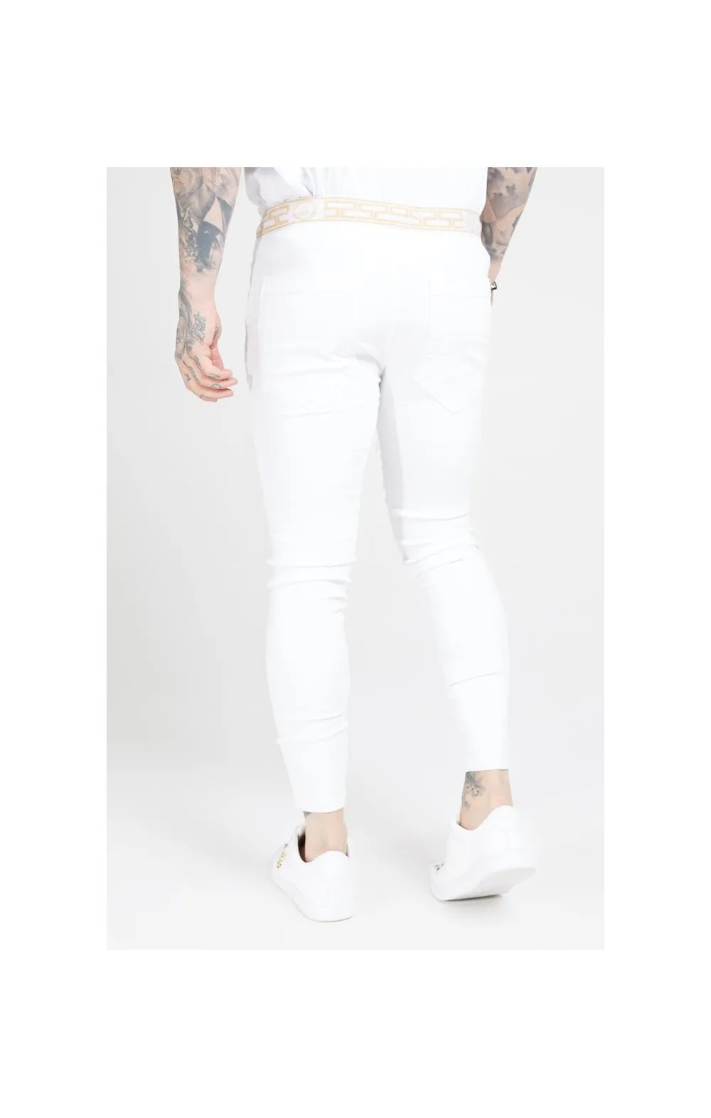 SikSilk Skinny Distressed Denims – White sold by Siksilk product image thumbnail 4