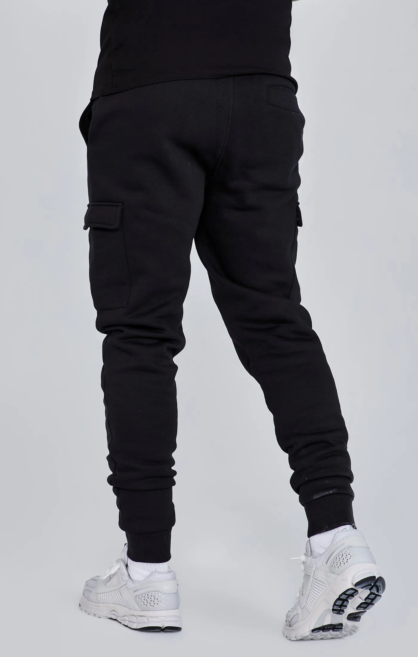 Black Essential Cargo Jogger sold by Siksilk product image thumbnail 4