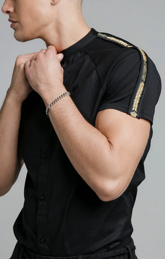 Black Crown Tape Shirt sold by Siksilk