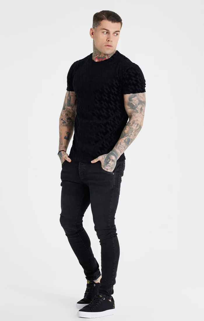 Messi x SikSilk Black Toweling Oversized T-Shirt sold by Siksilk product image thumbnail 3