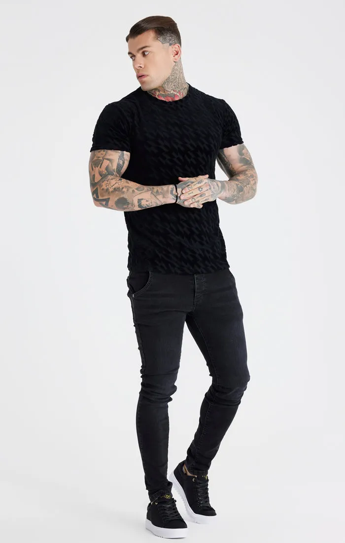 Messi x SikSilk Black Toweling Oversized T-Shirt sold by Siksilk product image thumbnail 4