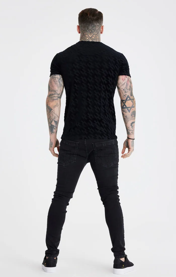 Messi x SikSilk Black Toweling Oversized T-Shirt sold by Siksilk product image thumbnail 5