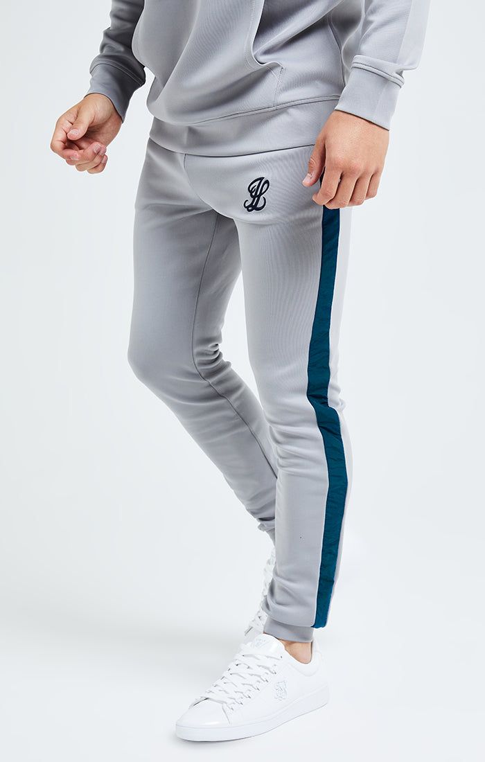 Illusive London Hybrid Joggers - Grey & Blue sold by Siksilk
