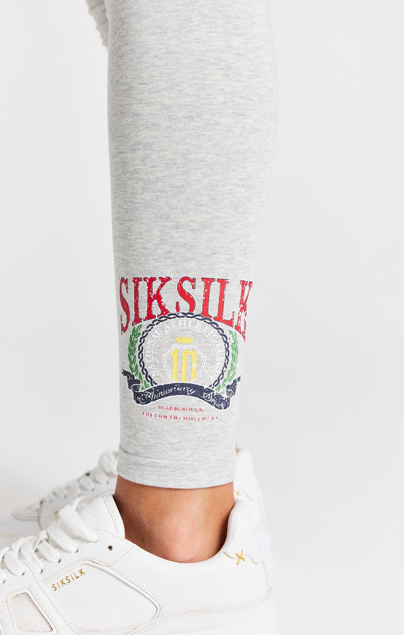 Girls Grey Marl Varsity Legging sold by Siksilk product image thumbnail 6