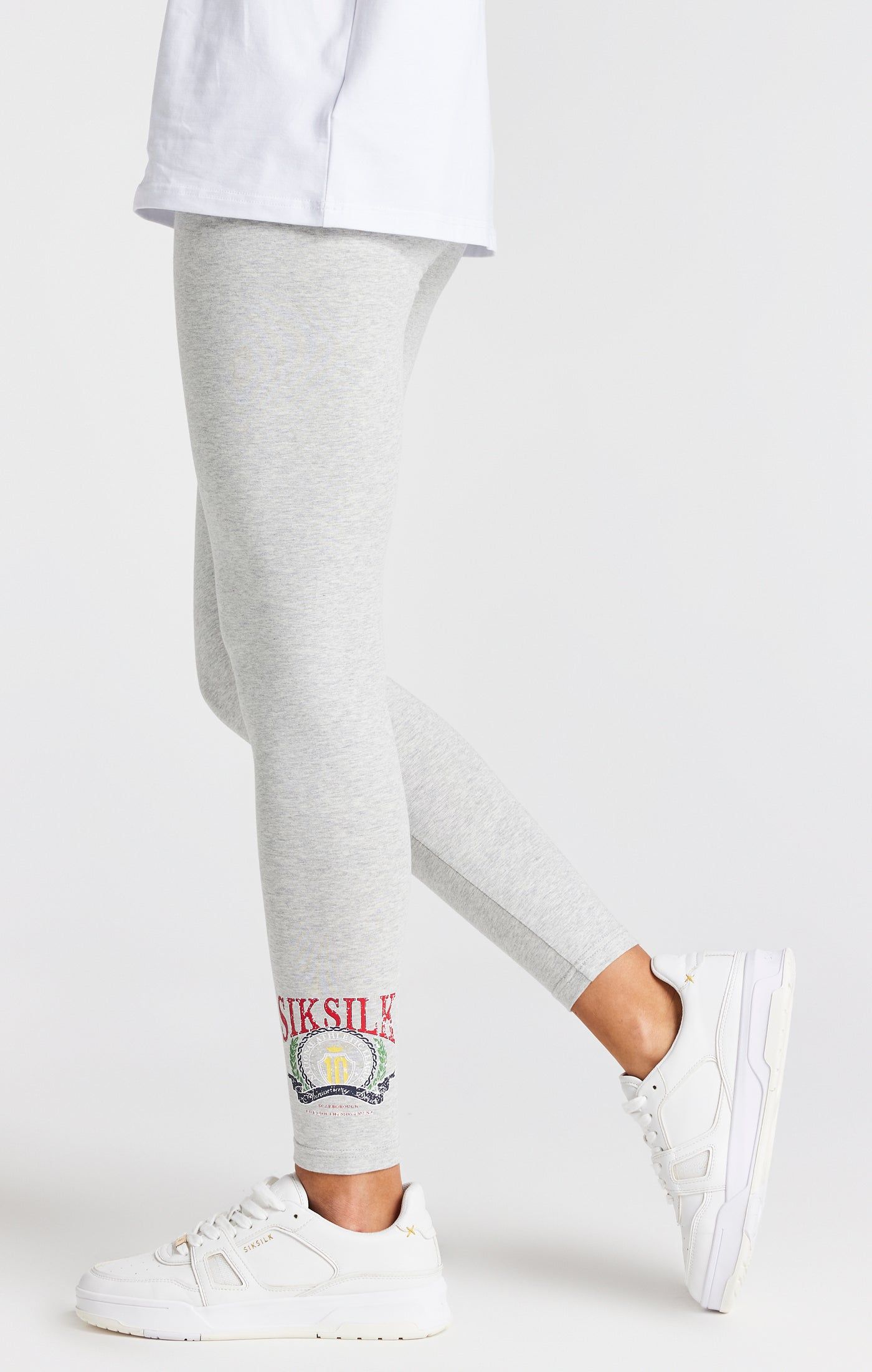 Girls Grey Marl Varsity Legging sold by Siksilk product image thumbnail 2