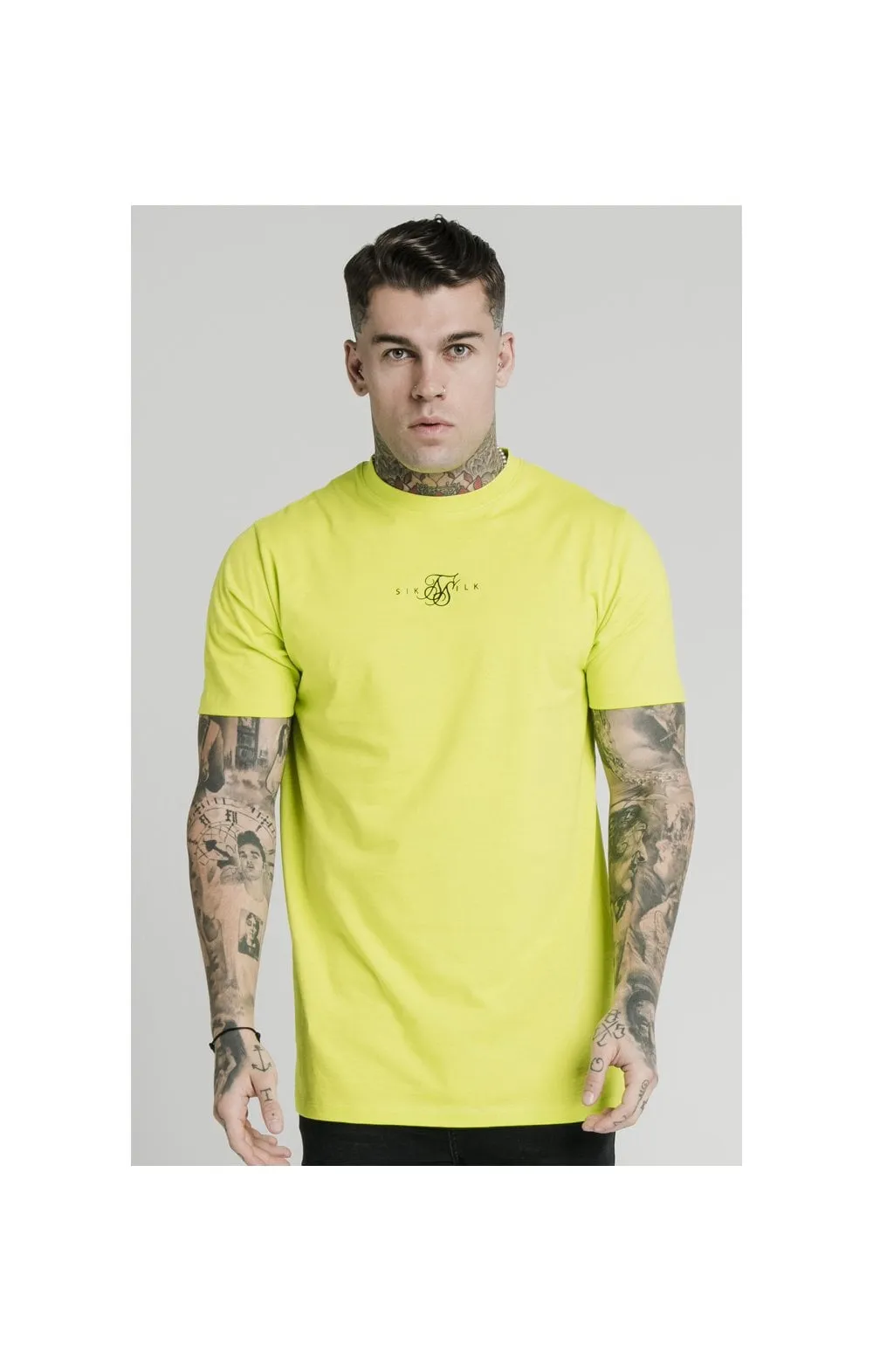SikSilk S/S Square Hem Tee – Lime sold by Siksilk