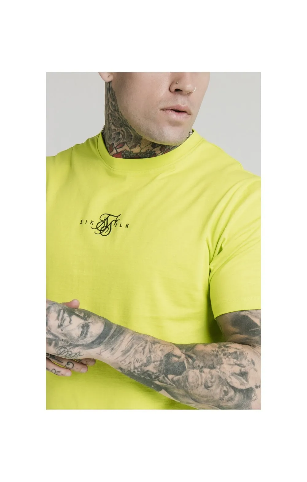 SikSilk S/S Square Hem Tee – Lime sold by Siksilk product image thumbnail 2