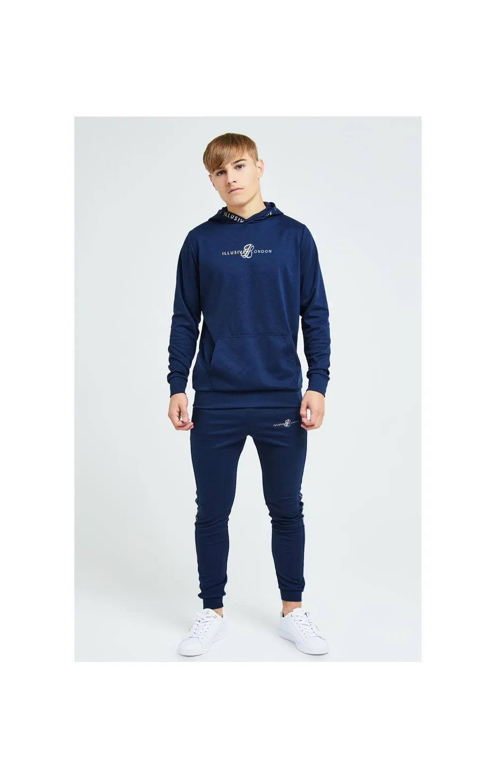 Illusive London Legacy Overhead Hoodie - Navy sold by Siksilk product image thumbnail 4