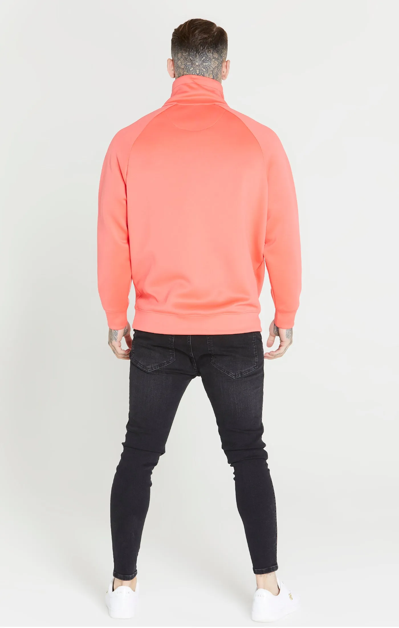 Pink Half Zip Funnel Neck Hoodie sold by Siksilk product image thumbnail 5