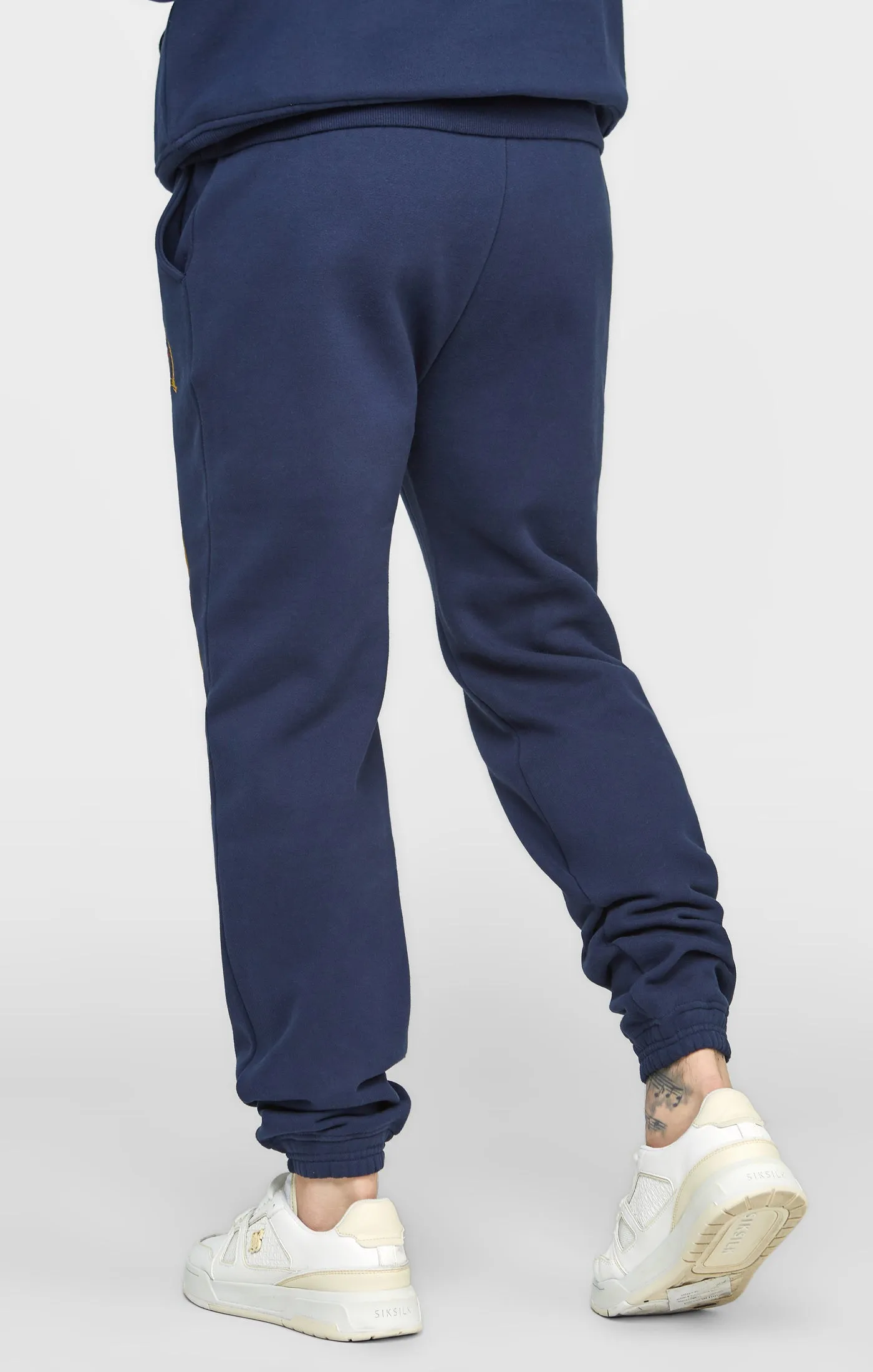 Navy Embroidery Relaxed Fit Jogger sold by Siksilk product image thumbnail 4