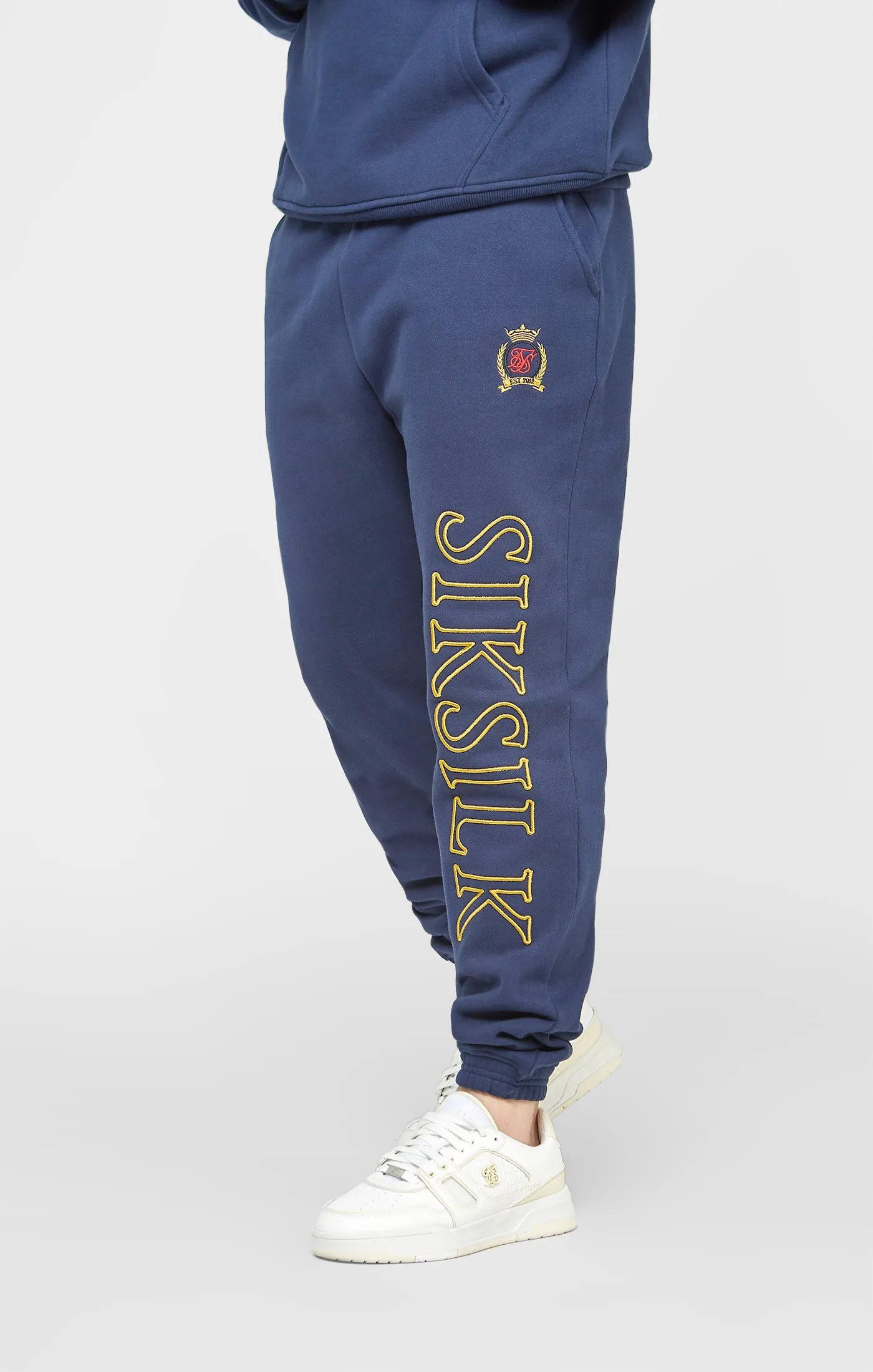 Navy Embroidery Relaxed Fit Jogger sold by Siksilk