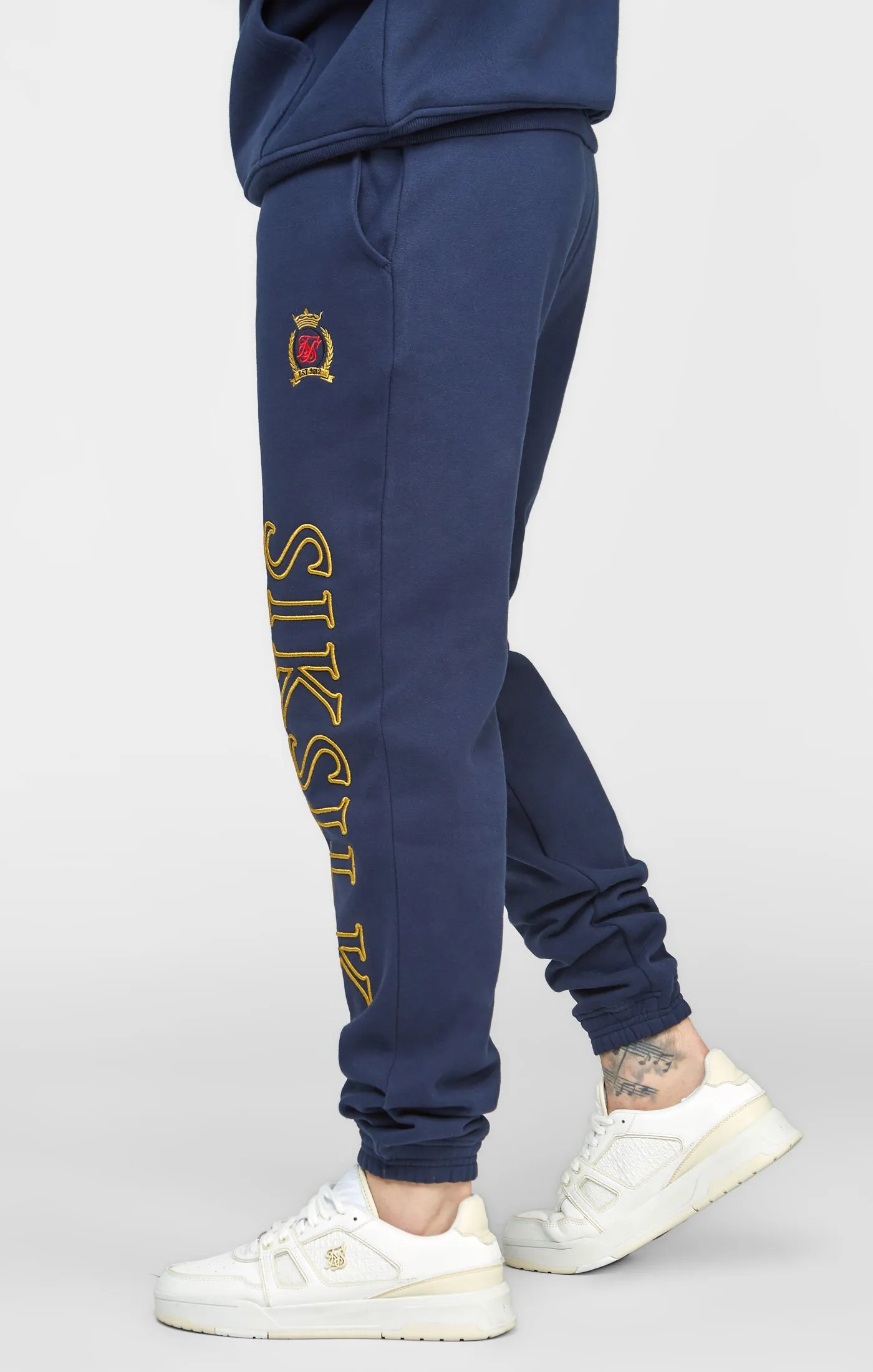 Navy Embroidery Relaxed Fit Jogger sold by Siksilk product image thumbnail 2