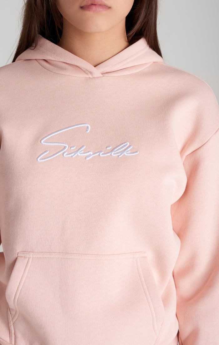 Girls Pink Signature Overhead Hoodie sold by Siksilk product image thumbnail 2