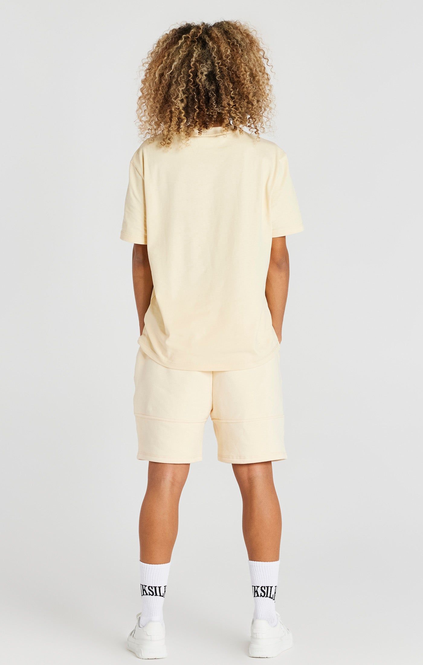 Ecru Embossed Relaxed Fit T-Shirt sold by Siksilk product image thumbnail 5