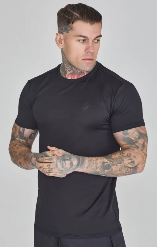 Black Muscle Fit T-Shirt sold by Siksilk