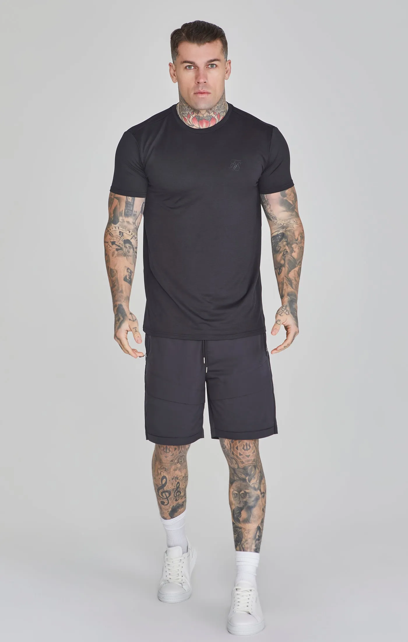 Black Muscle Fit T-Shirt sold by Siksilk product image thumbnail 2