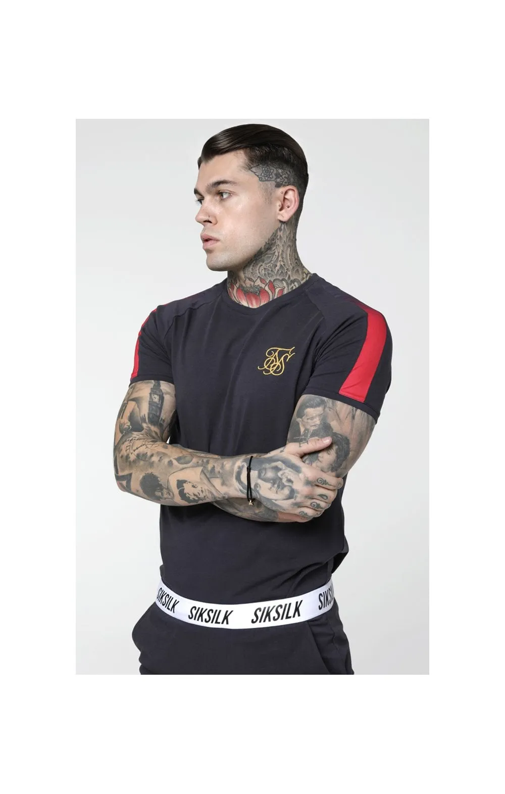 SikSilk Fade Panel Tee - Grey sold by Siksilk product image thumbnail 2