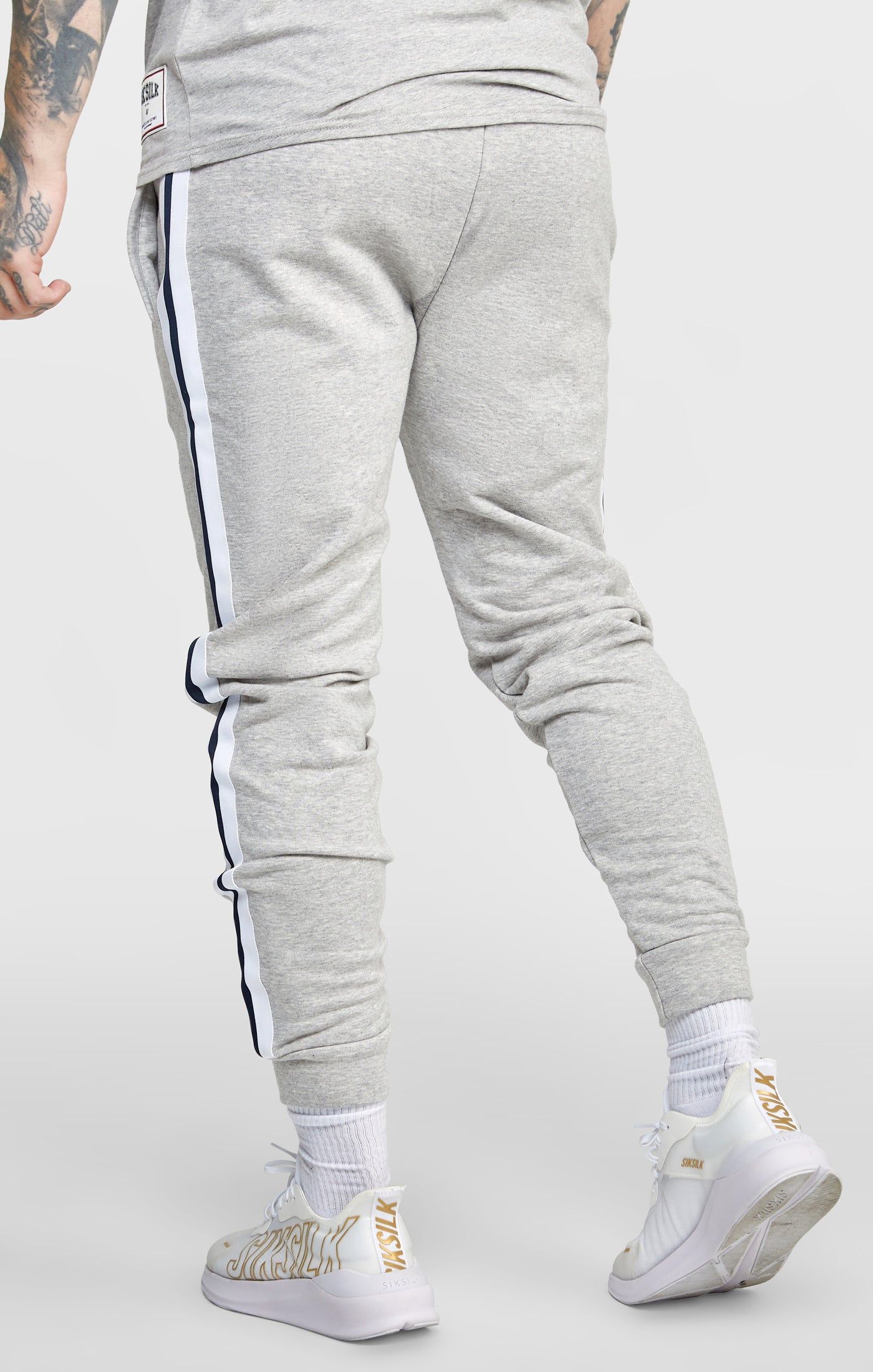 Grey Marl Collegiate Jogger sold by Siksilk product image thumbnail 4