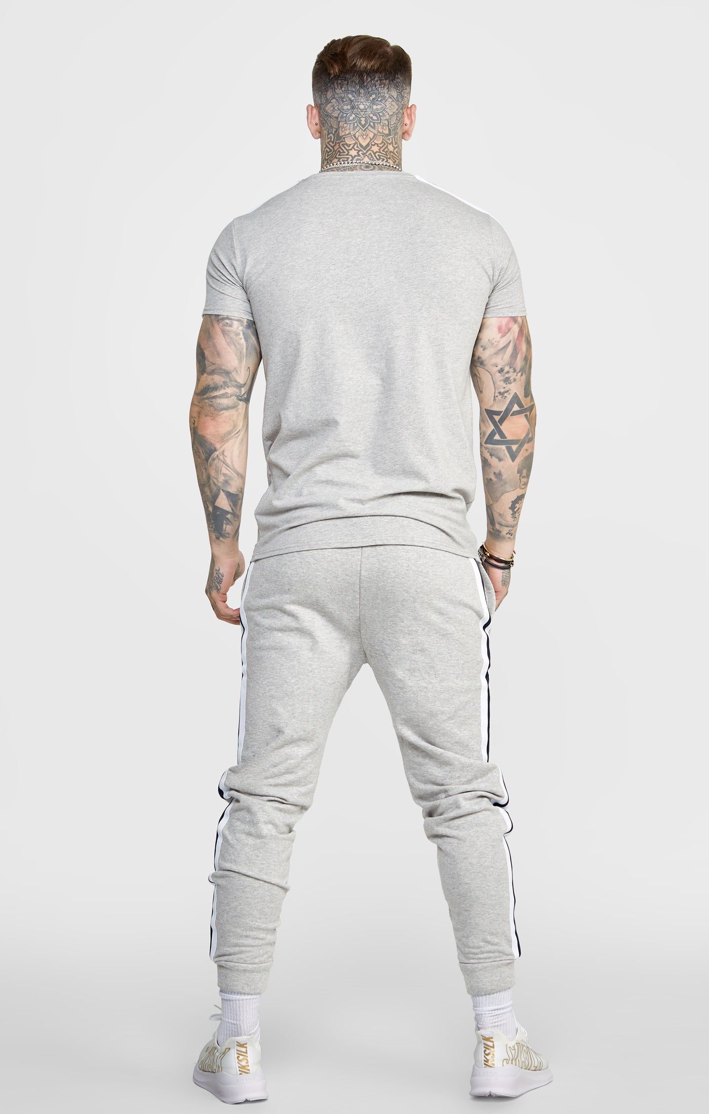 Grey Marl Collegiate Jogger sold by Siksilk product image thumbnail 5