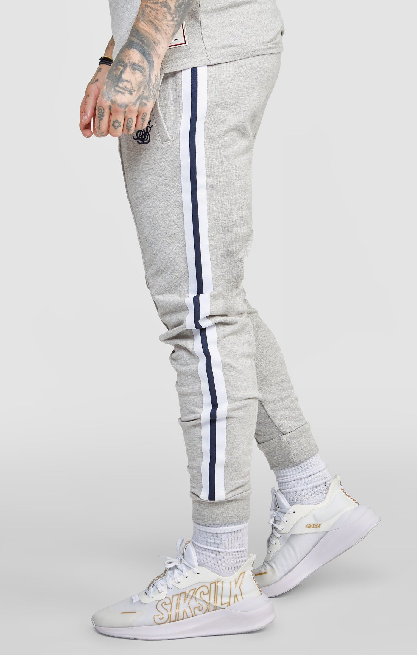 Grey Marl Collegiate Jogger sold by Siksilk product image thumbnail 2