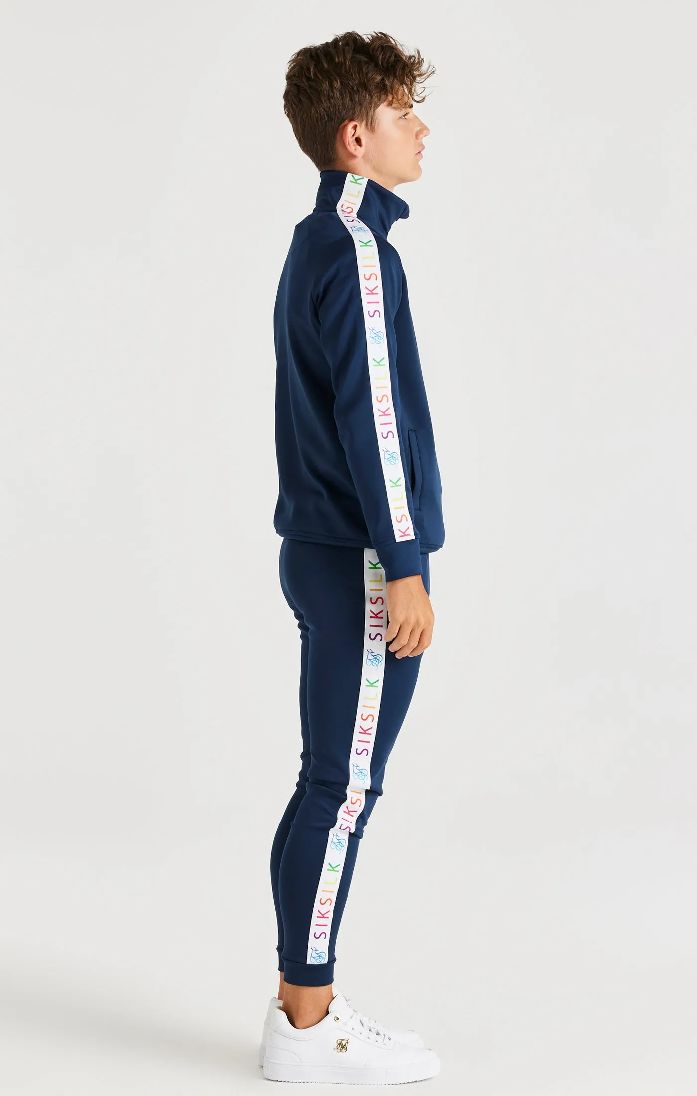SikSilk Rainbow Funnel Neck - Navy sold by Siksilk product image thumbnail 4
