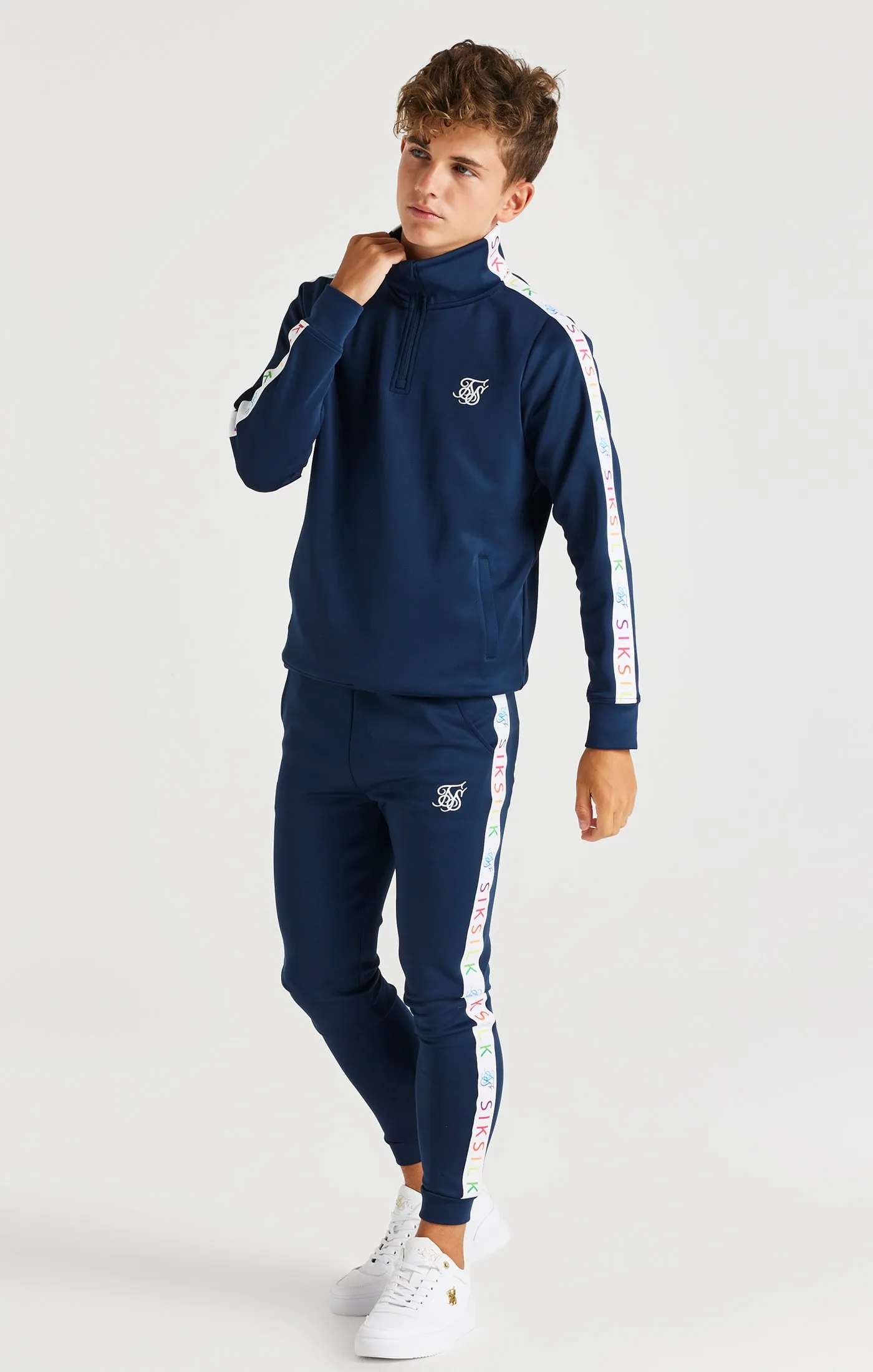 SikSilk Rainbow Funnel Neck - Navy sold by Siksilk product image thumbnail 3