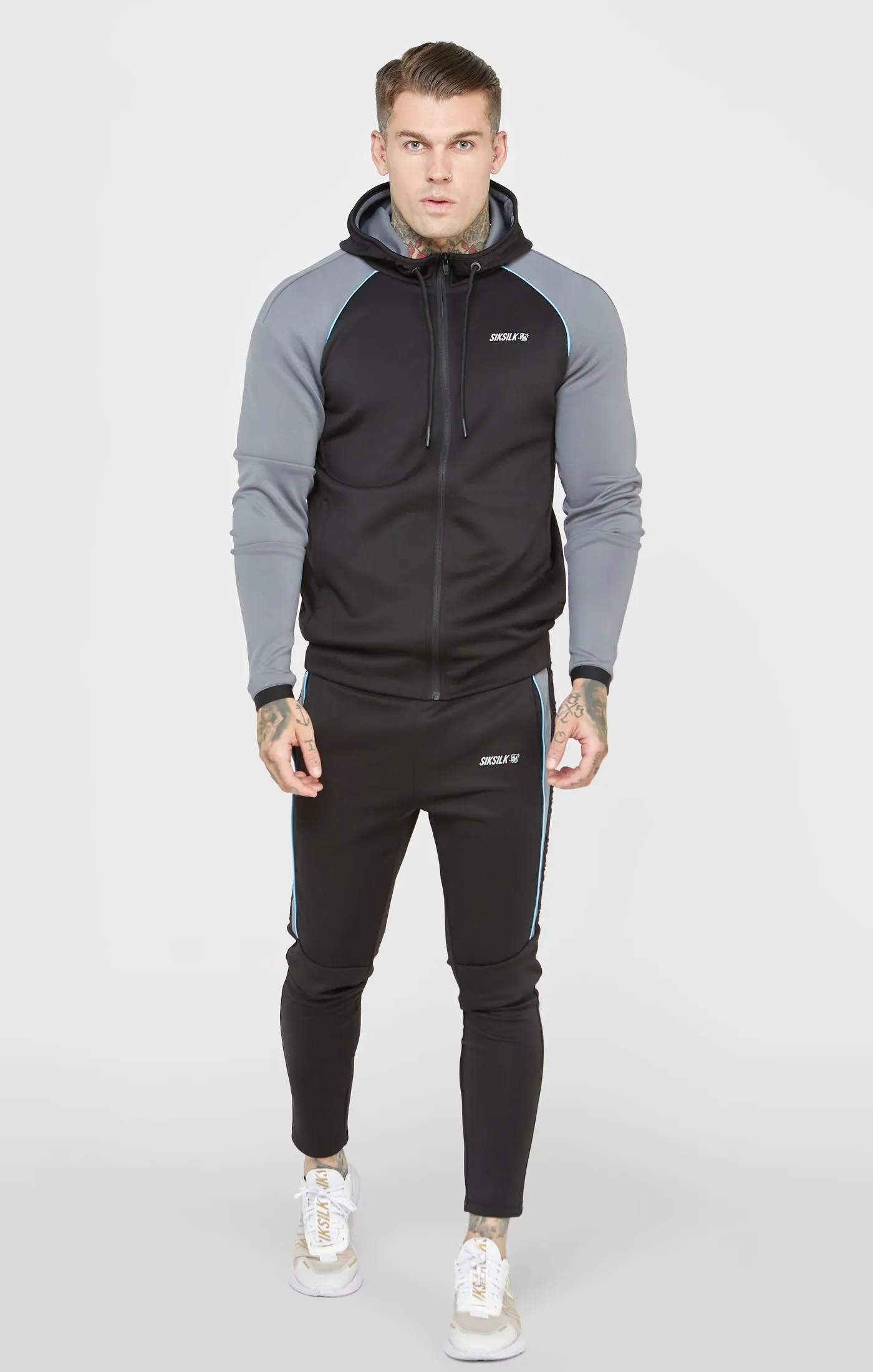 Black Sports Zip-Thru Hoodie sold by Siksilk product image thumbnail 3