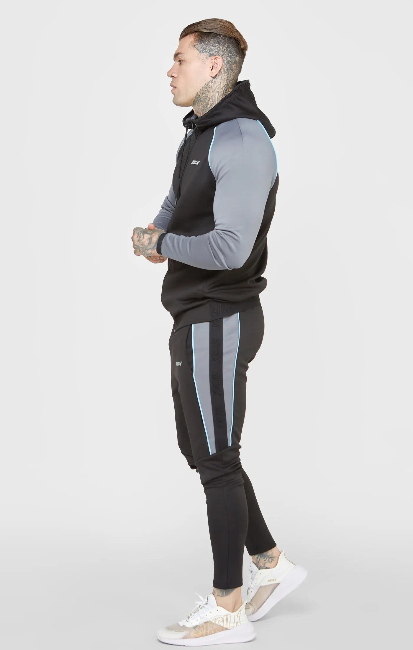 Black Sports Zip-Thru Hoodie sold by Siksilk product image thumbnail 4