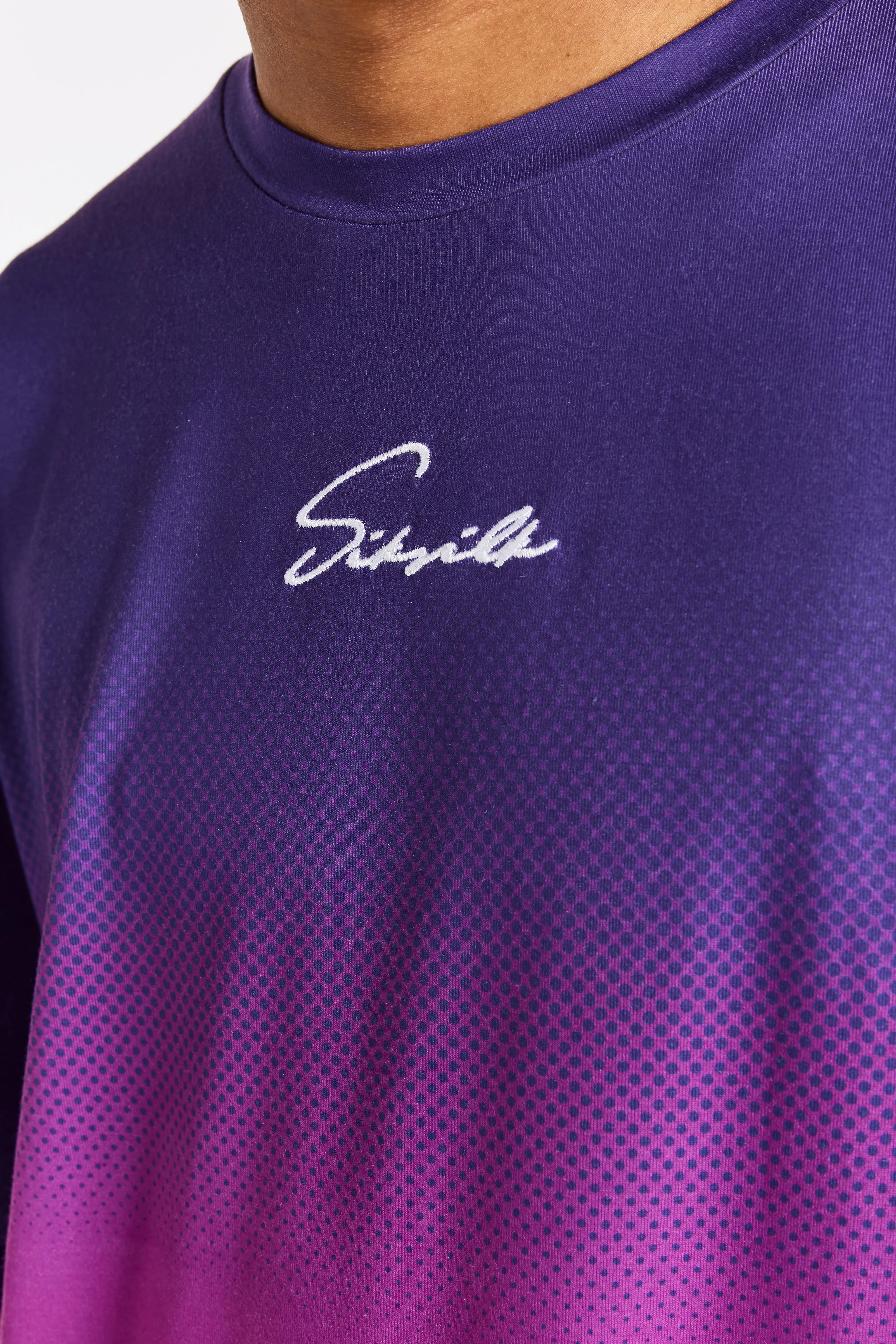 SikSilk Retro Flash Relaxed Fit Tee - Purple Pink & Orange sold by Siksilk product image thumbnail 2