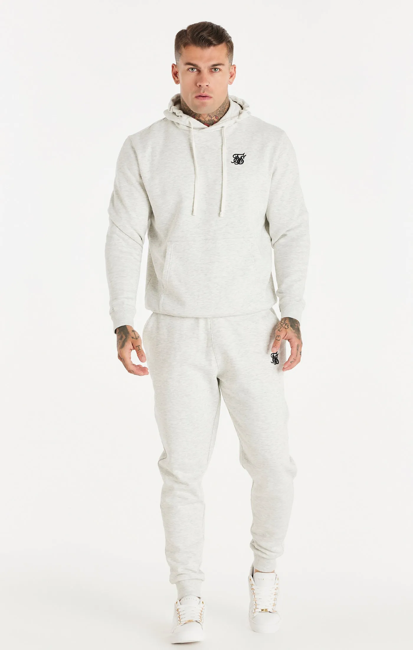 Snow Marl Essential Overhead Hoodie sold by Siksilk product image thumbnail 3
