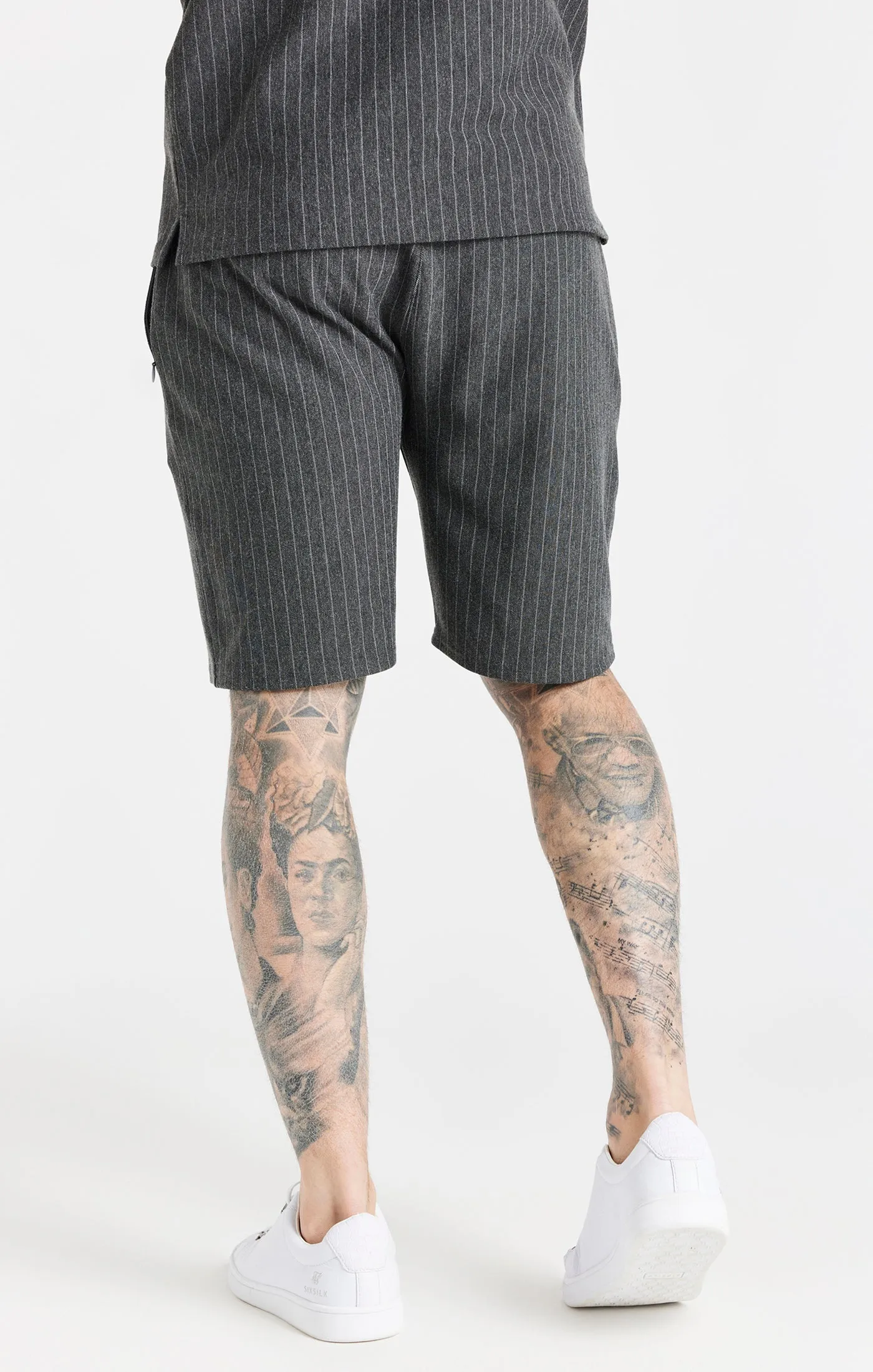 Grey Smart Pinstripe Short sold by Siksilk product image thumbnail 3