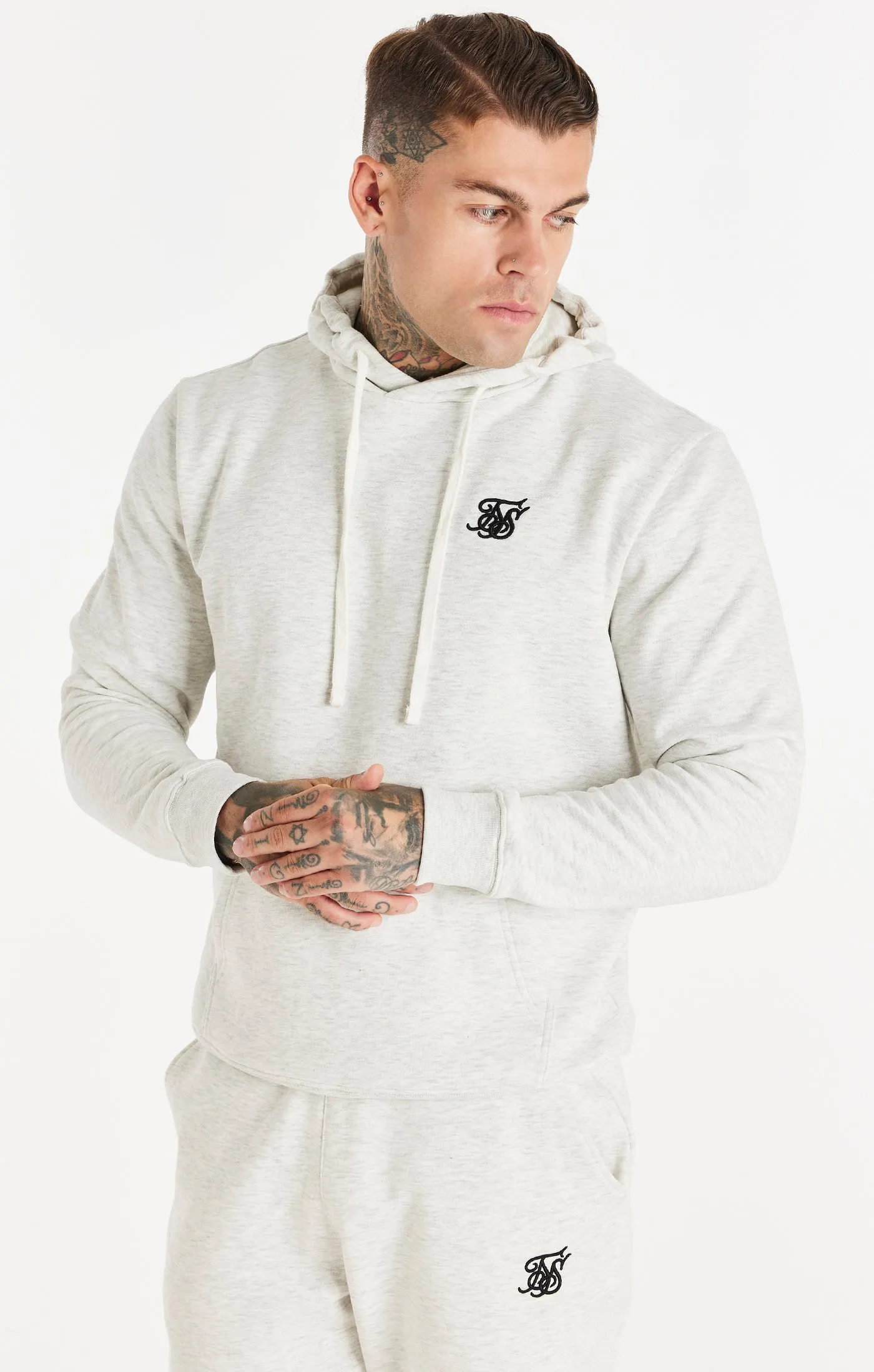 Snow Marl Essential Overhead Hoodie sold by Siksilk