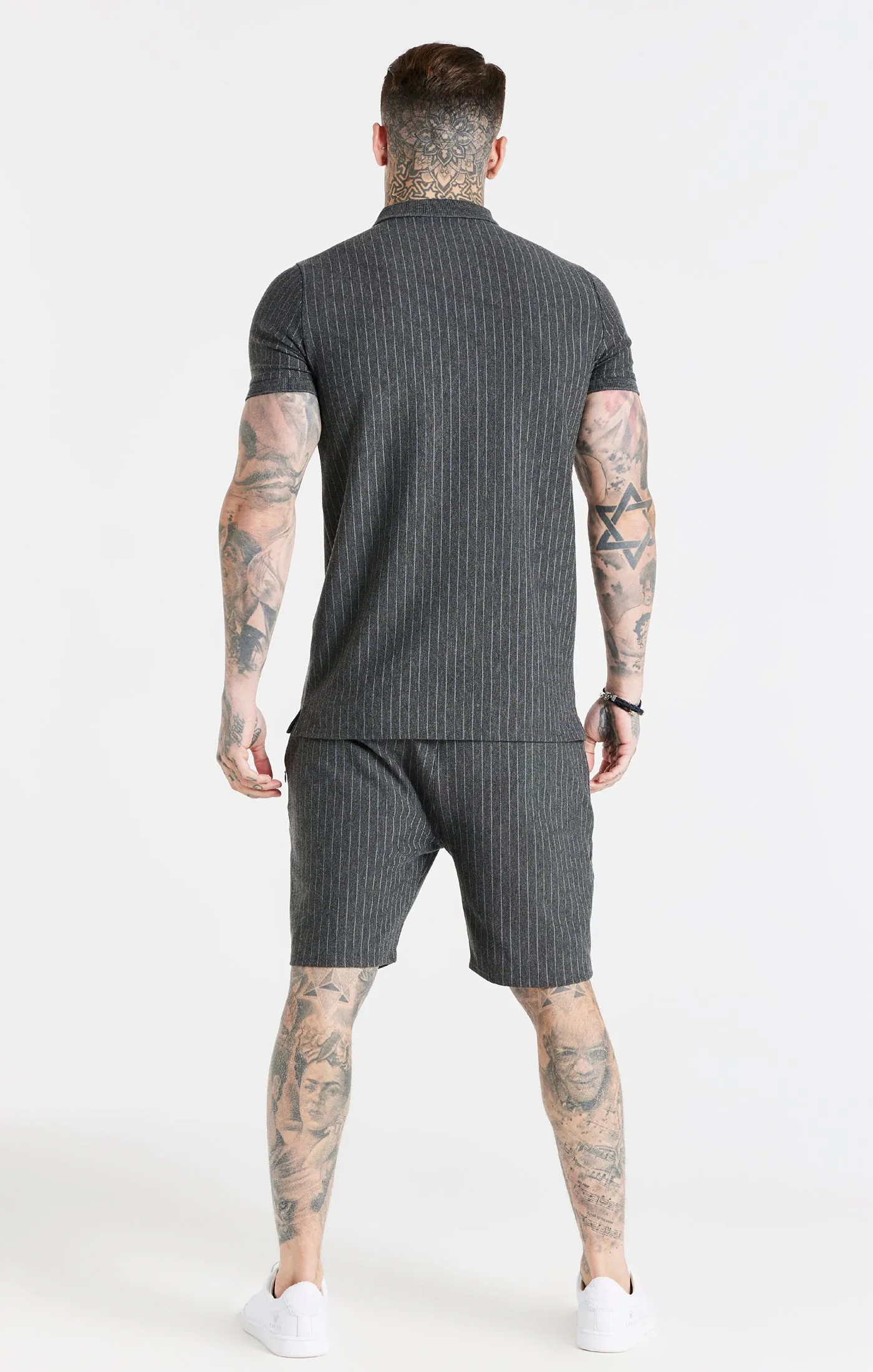 Grey Smart Pinstripe Short sold by Siksilk product image thumbnail 4